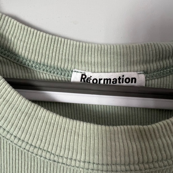 Reformation Light Green Ribbed Tank Top - Picture 2 of 2